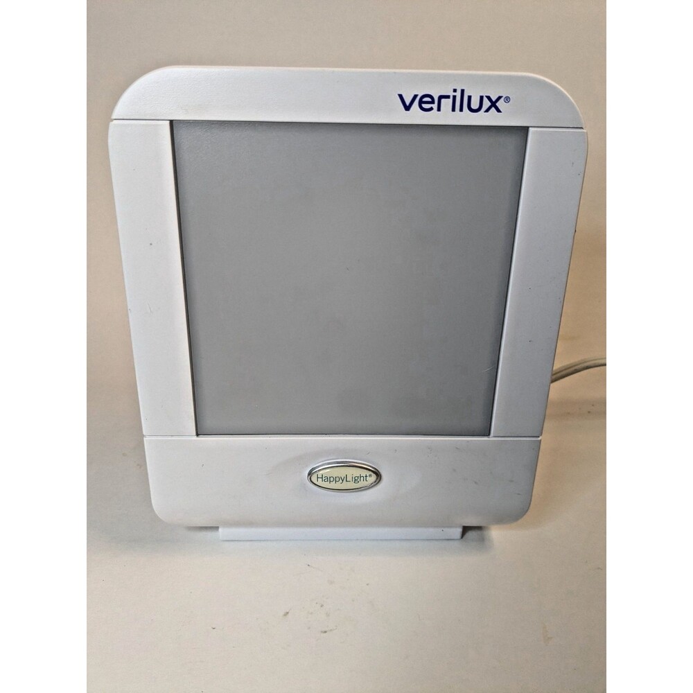 Verilux HappyLight VT10 Compact 10,000 Lux Light Therapy Lamp White 26W Working